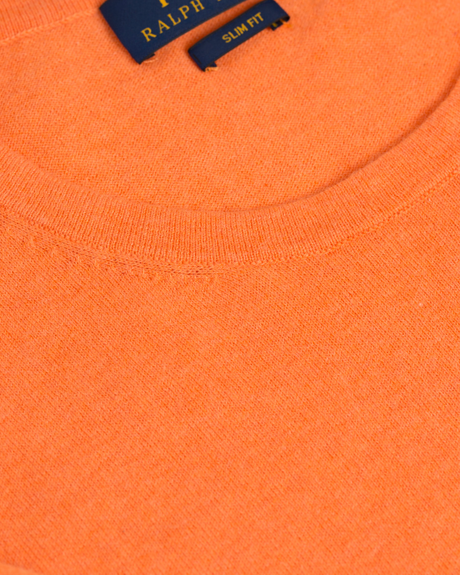 Herr | Tröjor | Polo Ralph Lauren | Slim Fit Cotton Crew Neck Pullover Beach Orange Heather
