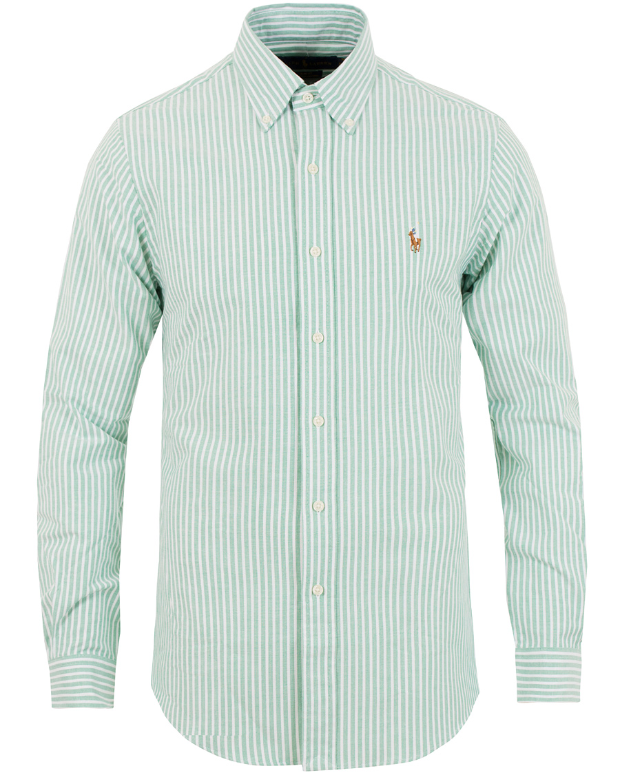 Herr | Skjortor | Polo Ralph Lauren | Slim Fit Oxford Stretch Stripe Shirt Green/White