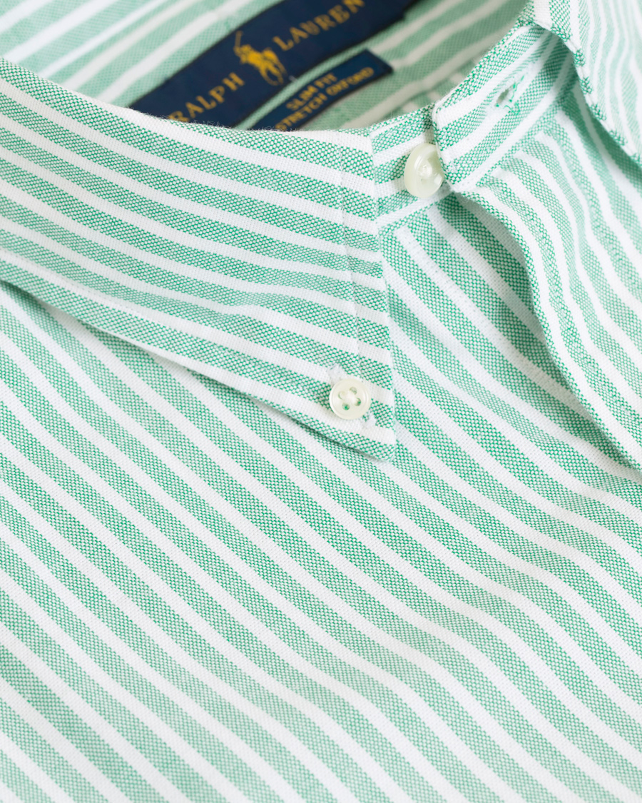 Herr | Skjortor | Polo Ralph Lauren | Slim Fit Oxford Stretch Stripe Shirt Green/White
