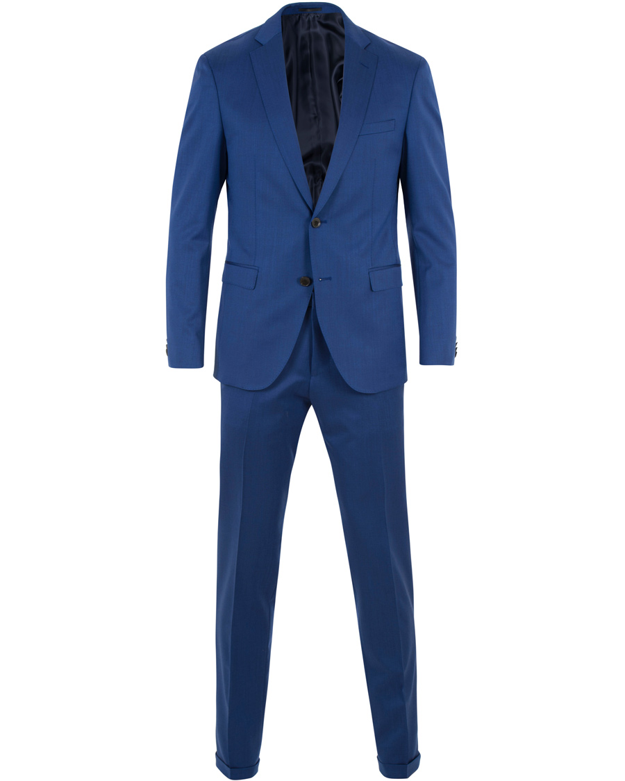 Herr | Kostymer | BOSS BLACK | BOSS Reyno/Wave Wool Suit Napoli Blue