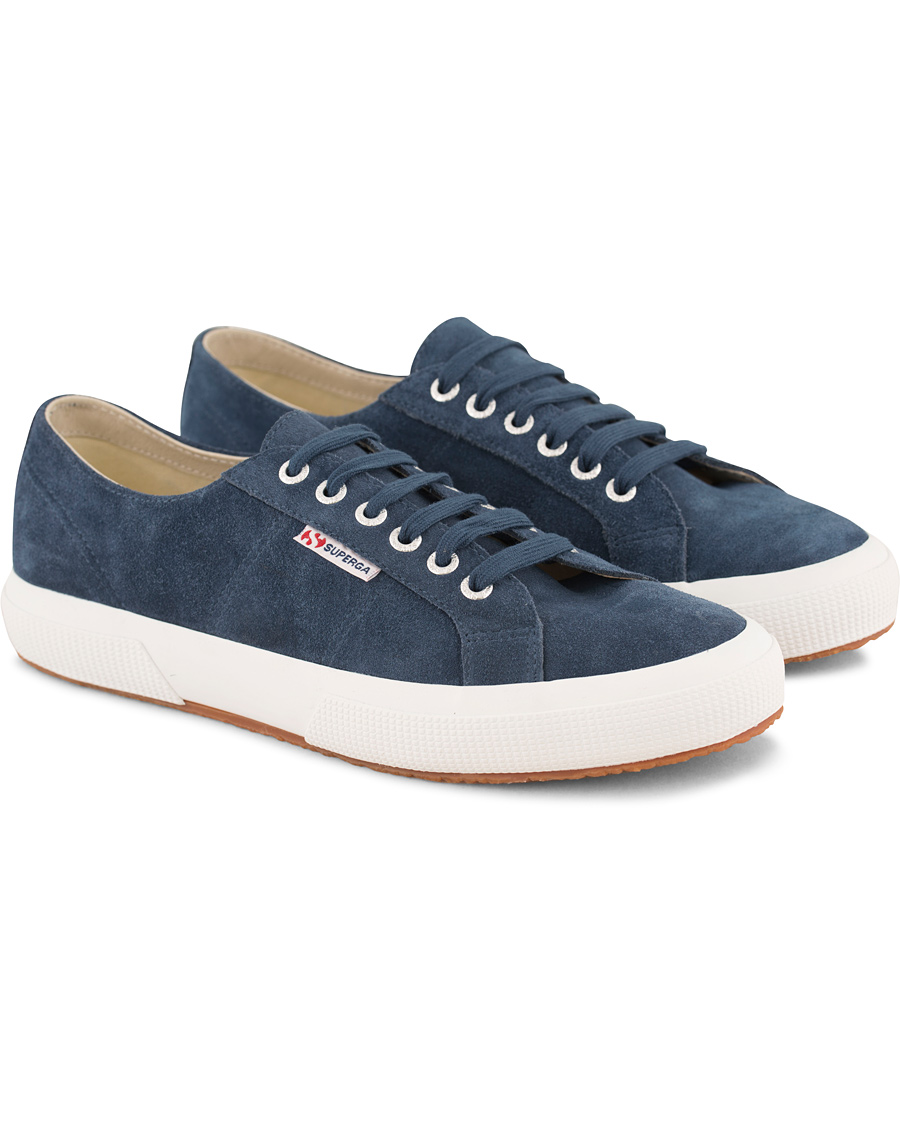 Herr | Superga Suede Sneaker Blue Night Shadow | Superga | Suede Sneaker Blue Night Shadow
