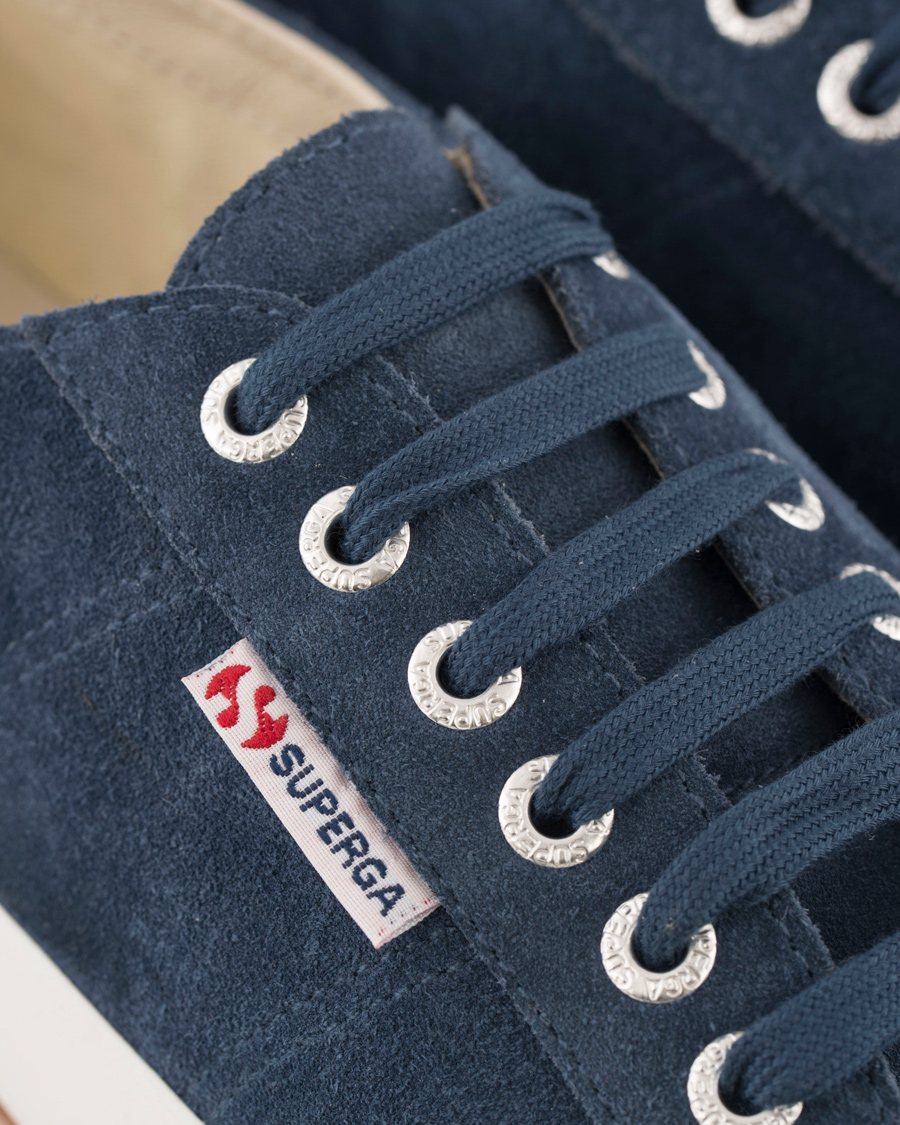 Herr | Superga Suede Sneaker Blue Night Shadow | Superga | Suede Sneaker Blue Night Shadow