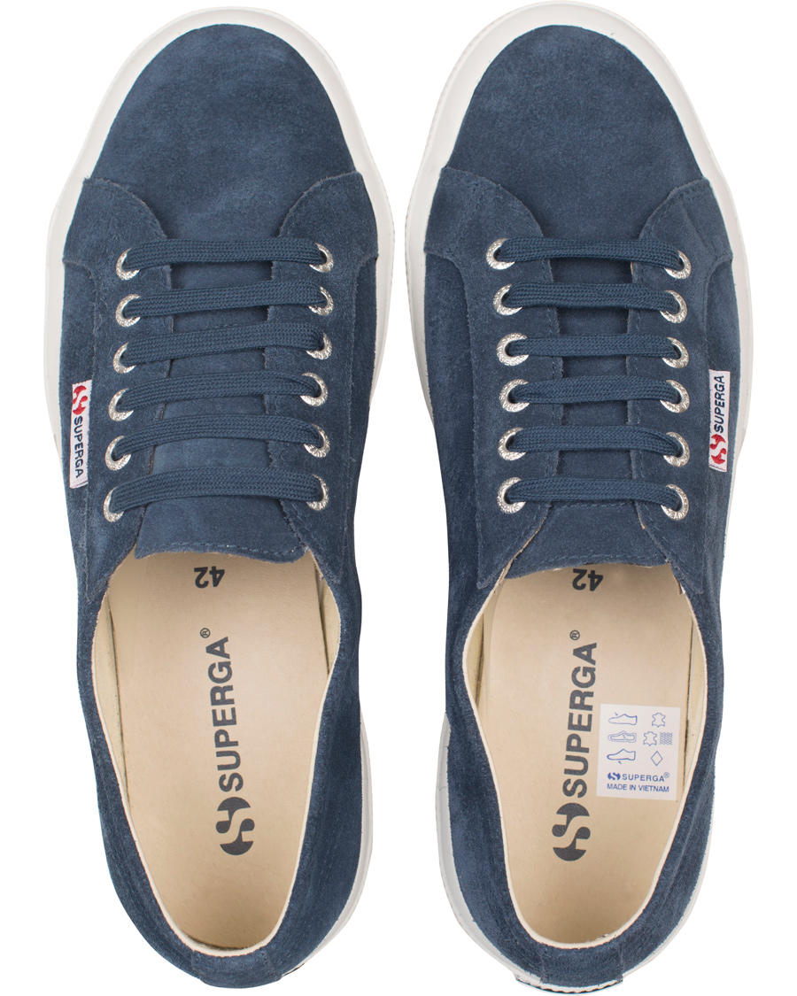 Herr | Superga Suede Sneaker Blue Night Shadow | Superga | Suede Sneaker Blue Night Shadow