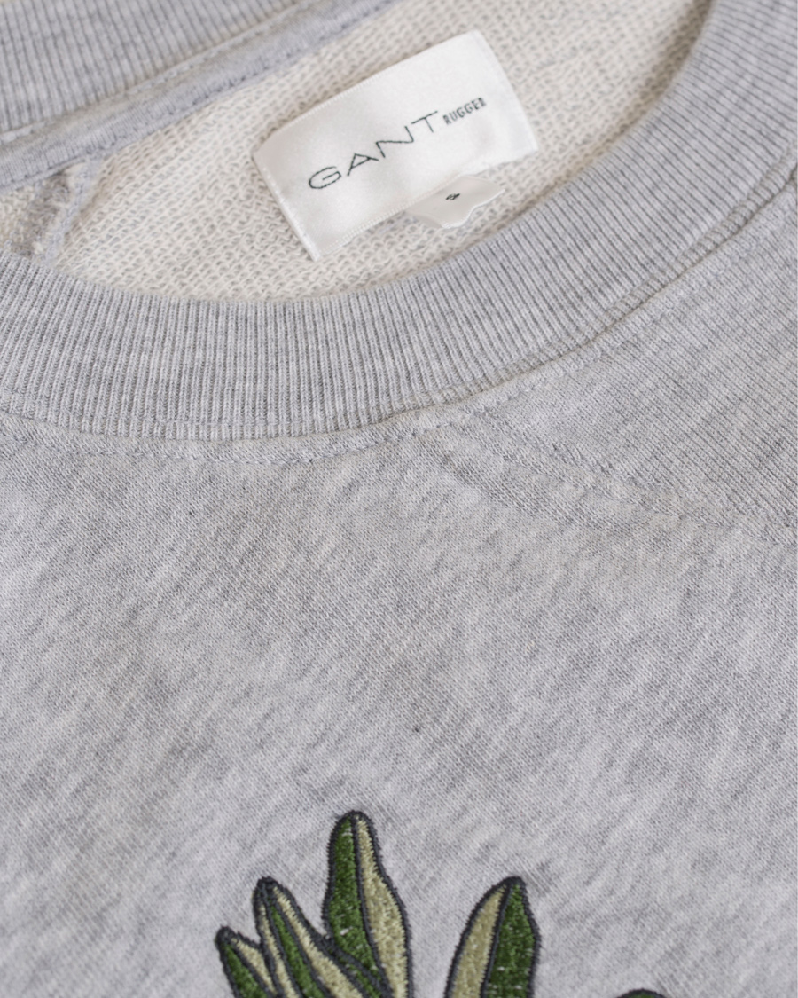 Herr | Tröjor | GANT Rugger | The Embroidery Crew Sweatshirt Grey