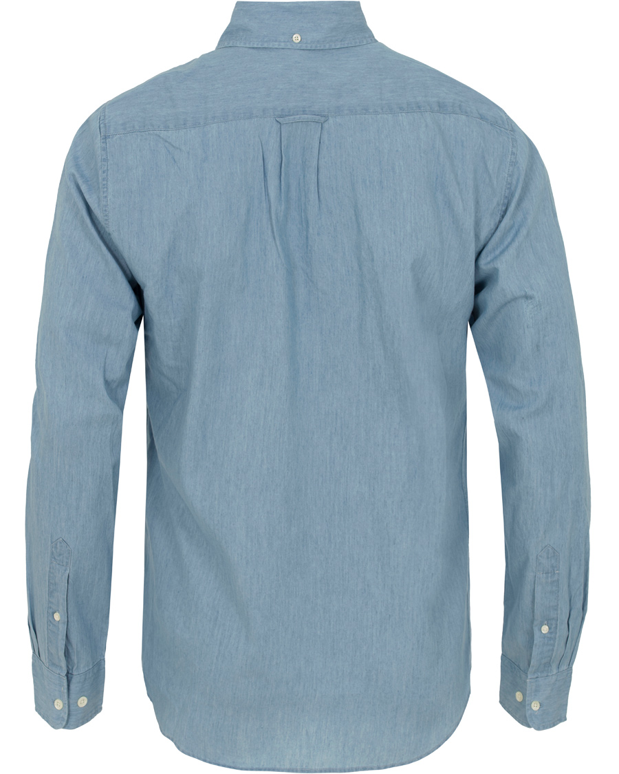 Herr | Skjortor | GANT Rugger | Luxury Indigo Hugger Fit Shirt Light Indigo