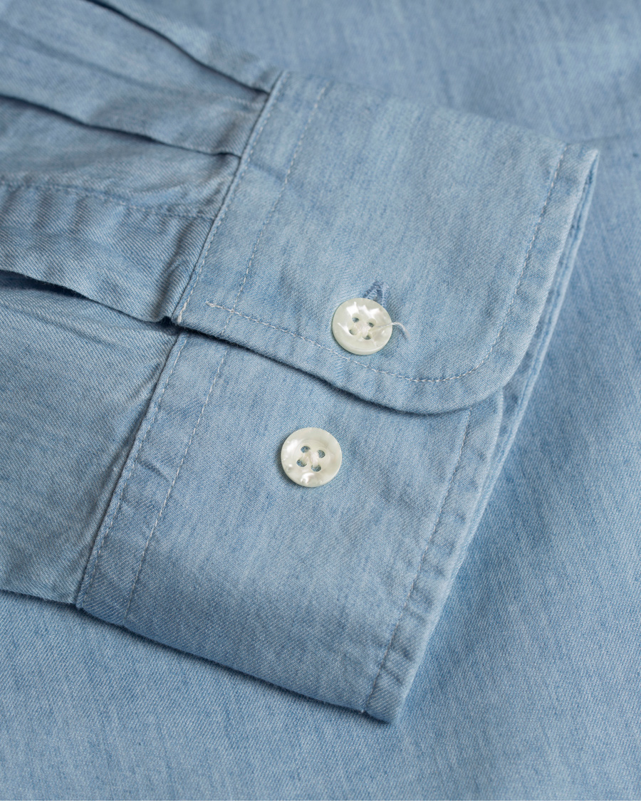 Herr | Skjortor | GANT Rugger | Luxury Indigo Hugger Fit Shirt Light Indigo
