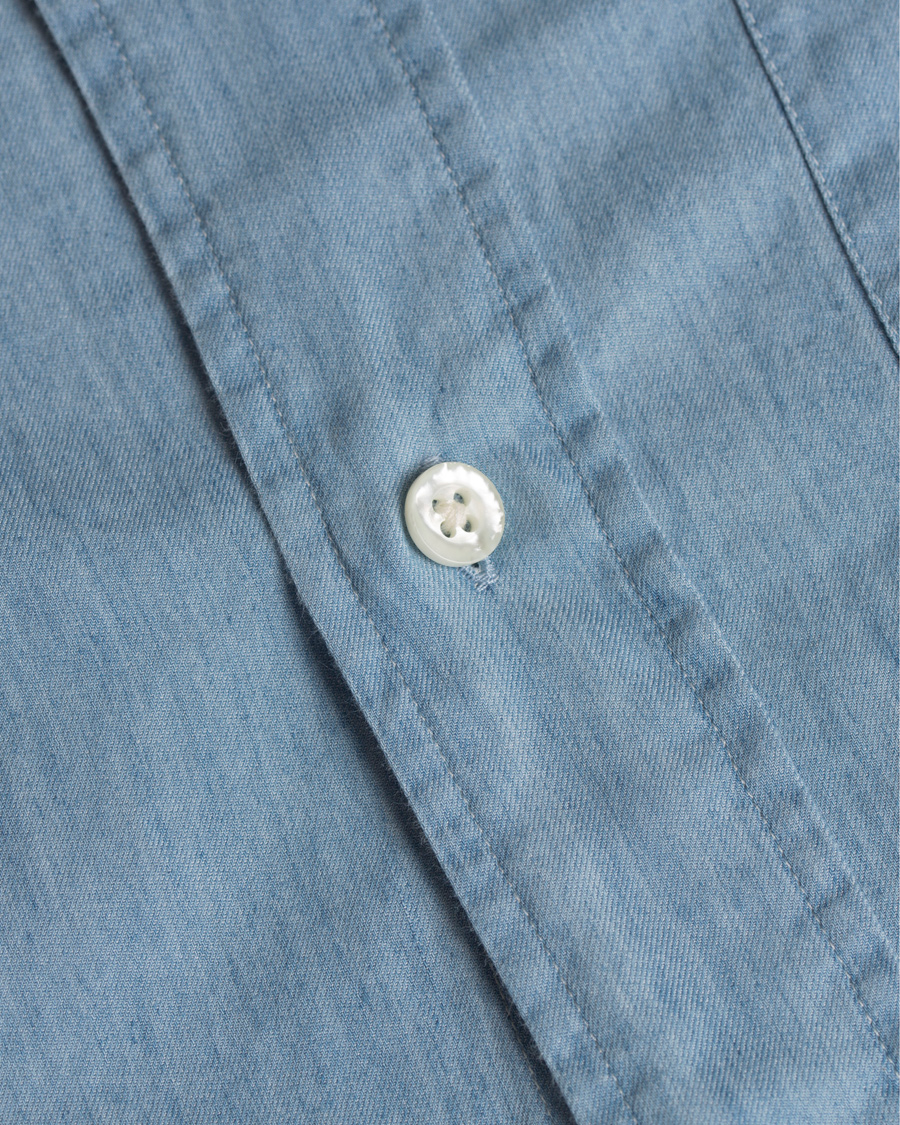 Herr | Skjortor | GANT Rugger | Luxury Indigo Hugger Fit Shirt Light Indigo