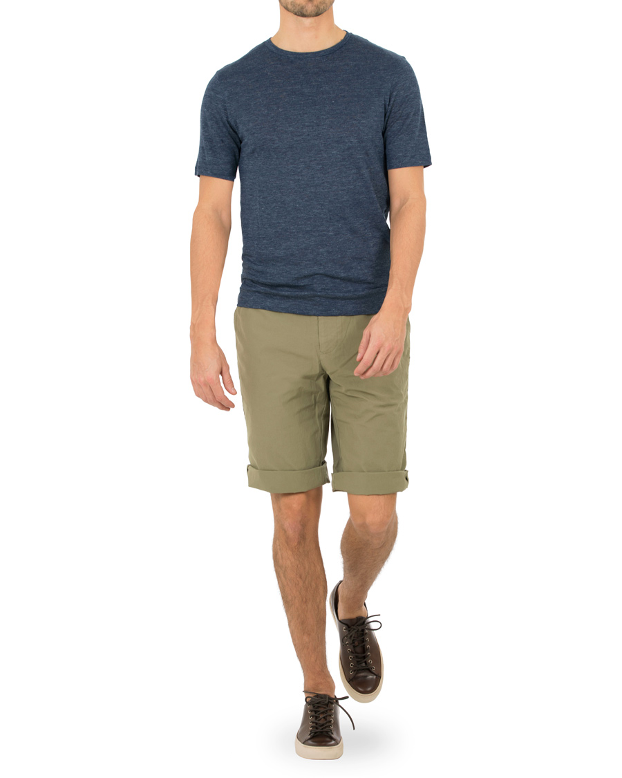 Herr | T-Shirts | GANT Diamond G | Délavé Linen Tee Persian Blue