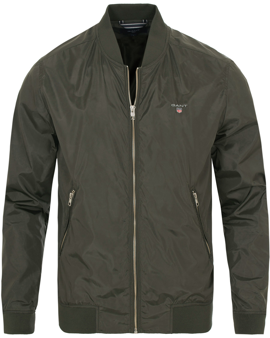 Herr | Jackor | GANT | Airy Nylon Bomber Jacket Pine Green