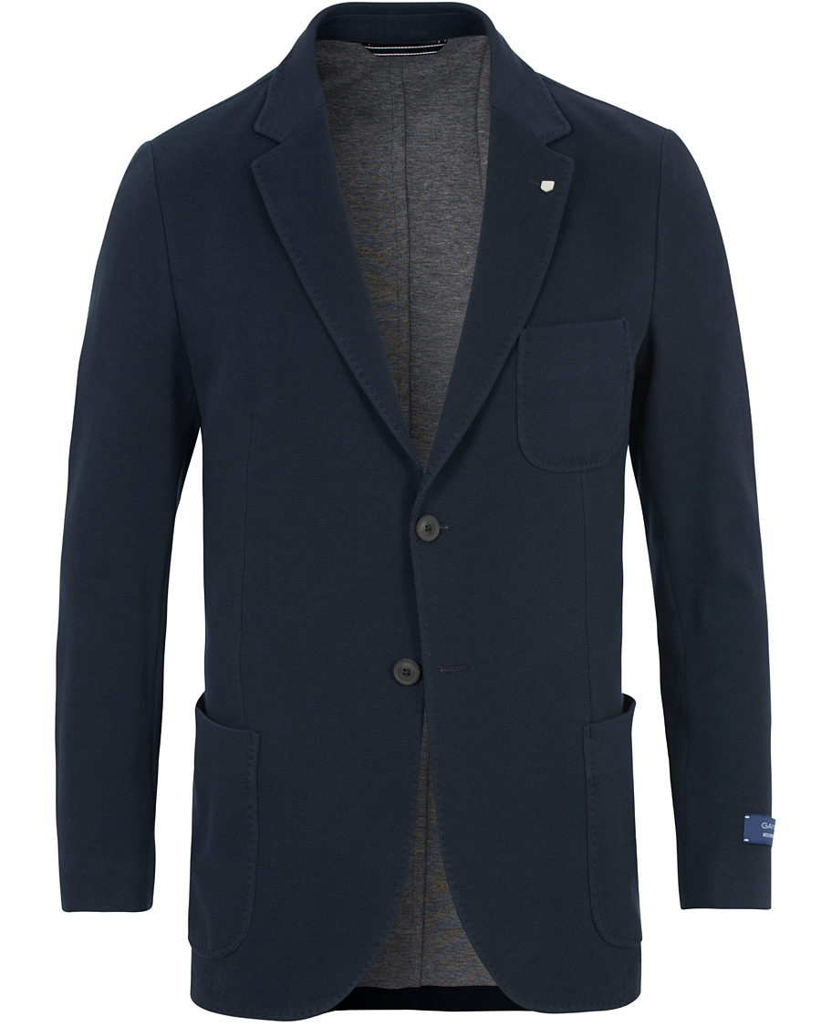 Herr | Kavajer | GANT | Weekender Fit Cotton Pique Blazer Navy