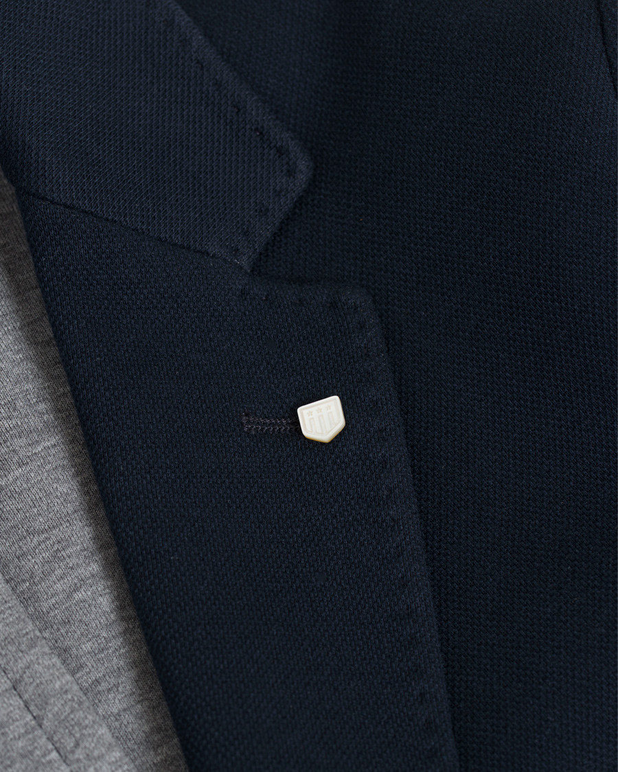 Herr | Kavajer | GANT | Weekender Fit Cotton Pique Blazer Navy
