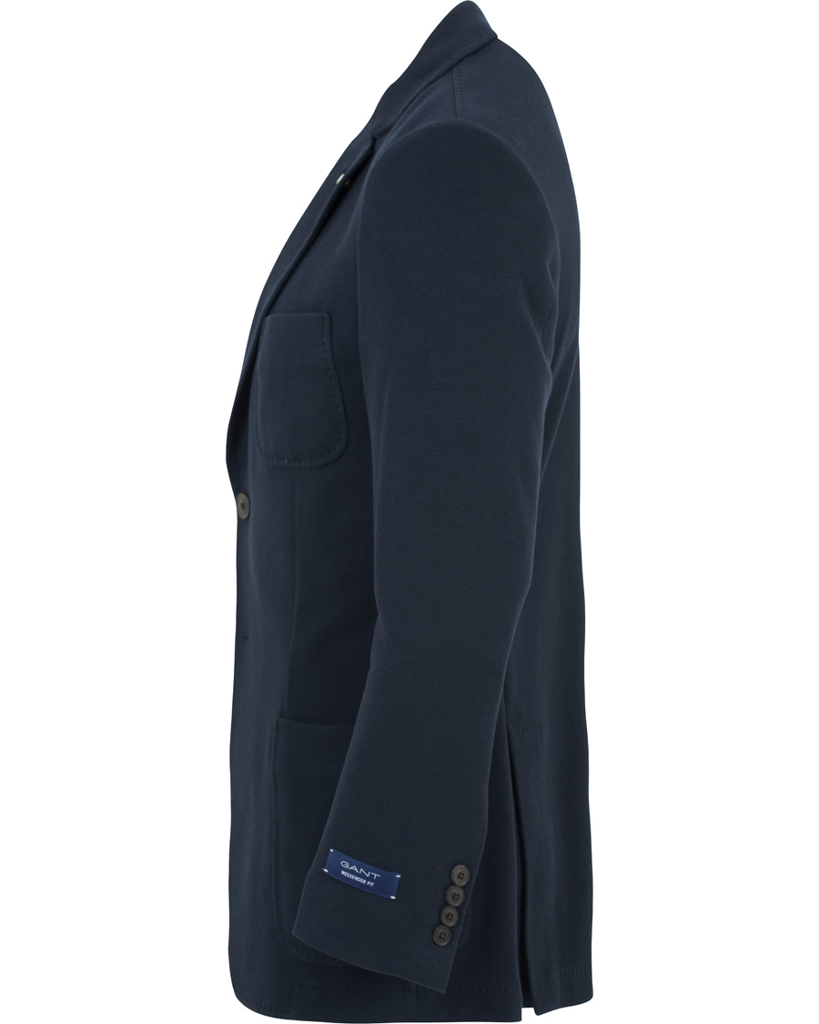 Herr | Kavajer | Gant | Weekender Fit Cotton Pique Blazer Navy