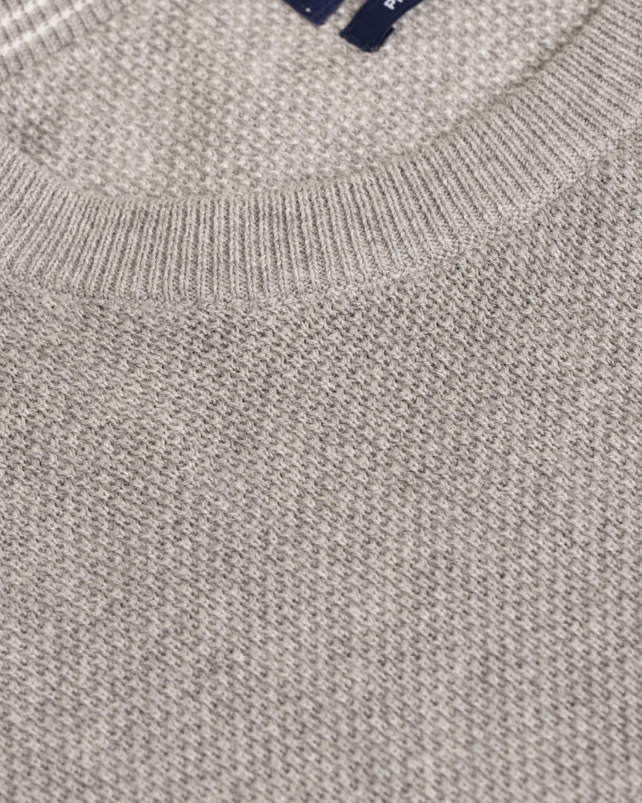 Herr | Tröjor | GANT | Cotton Pique Crew Neck Grey Melange