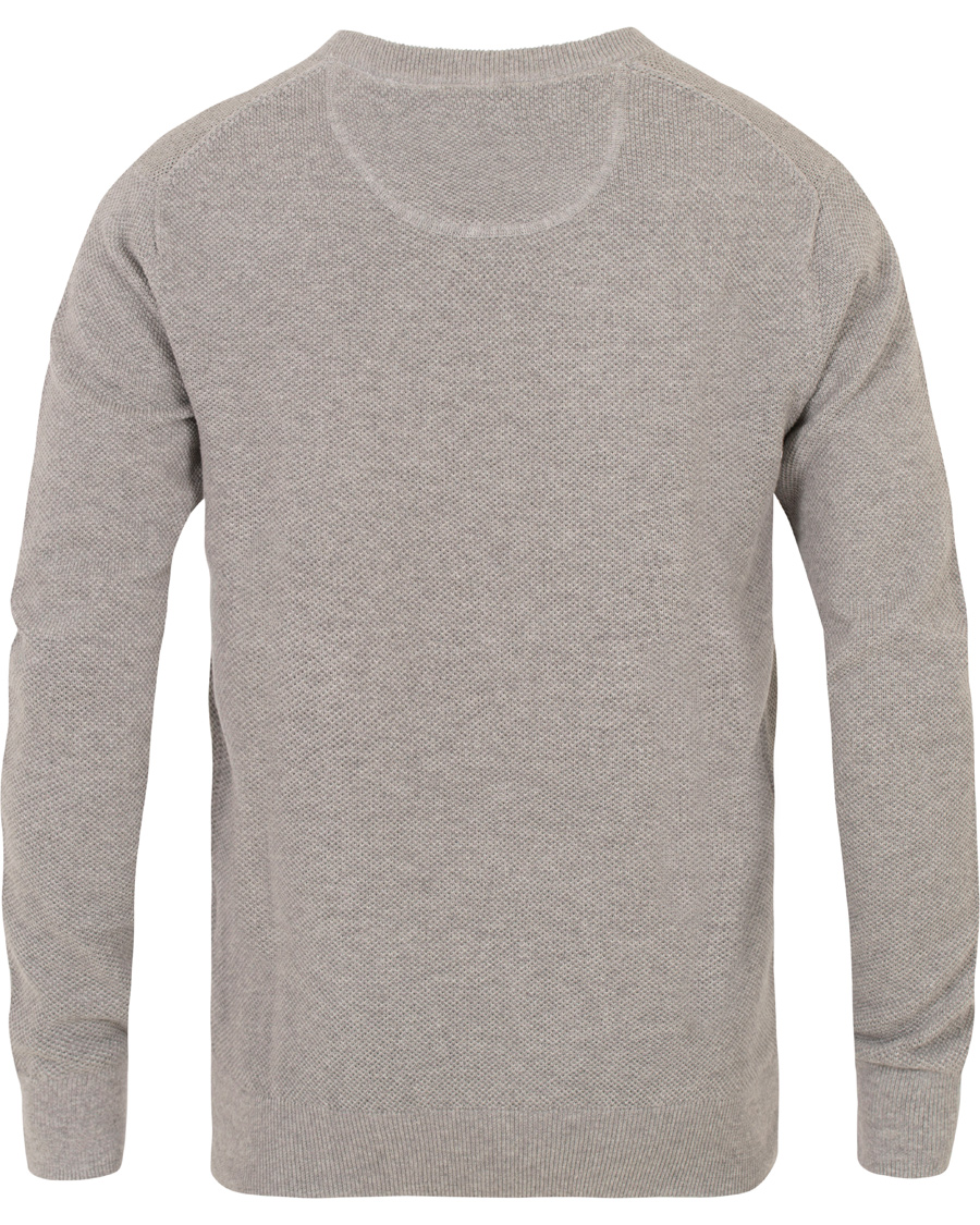 Herr | Tröjor | GANT | Cotton Pique Crew Neck Grey Melange