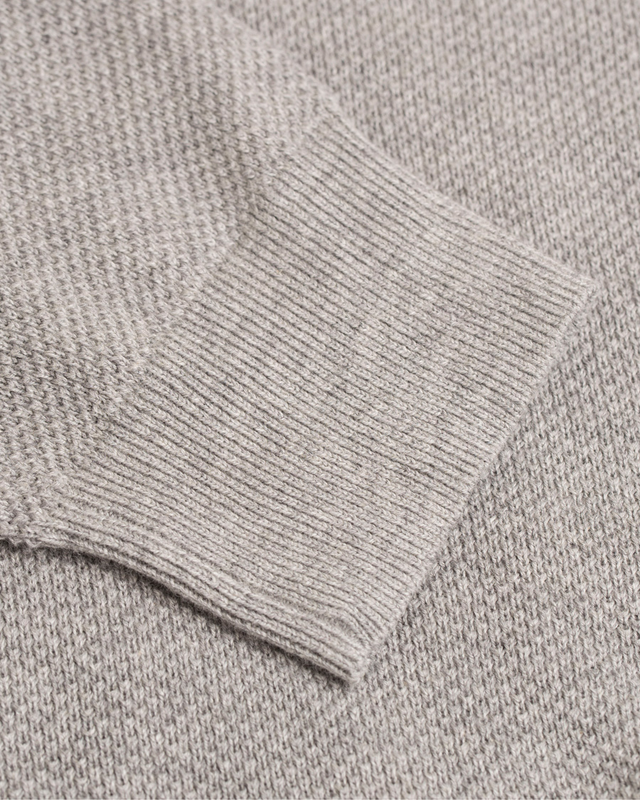 Herr | Tröjor | GANT | Cotton Pique Crew Neck Grey Melange