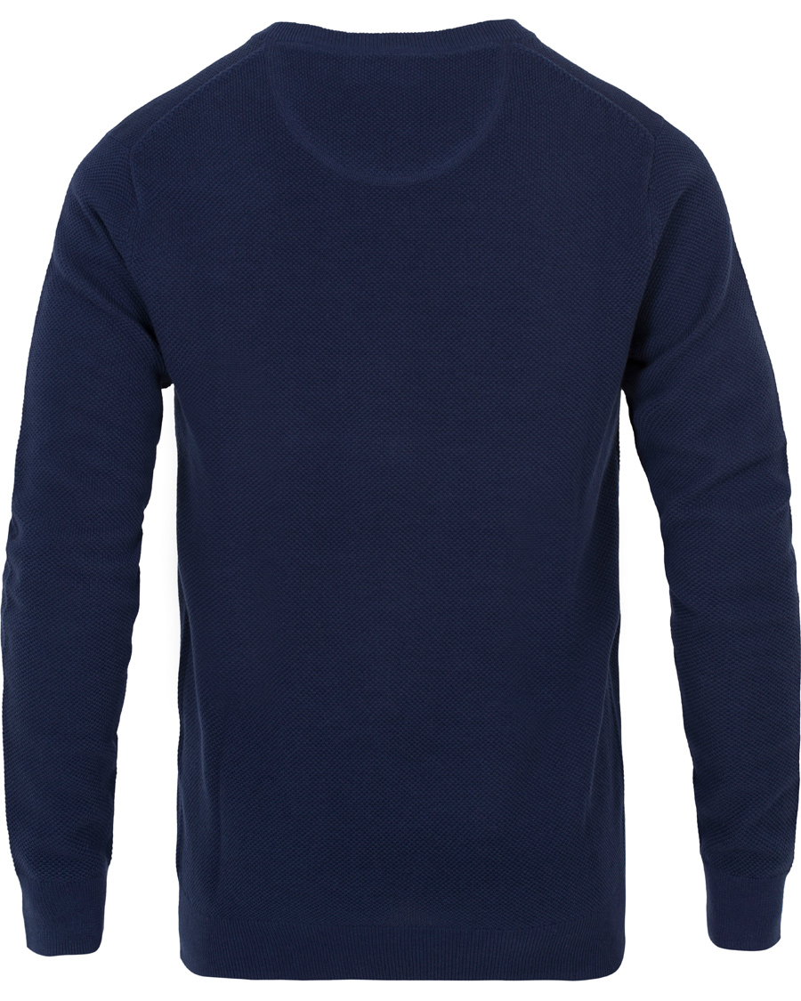 Herr | Tröjor | GANT | Cotton Pique Crew Neck Blue