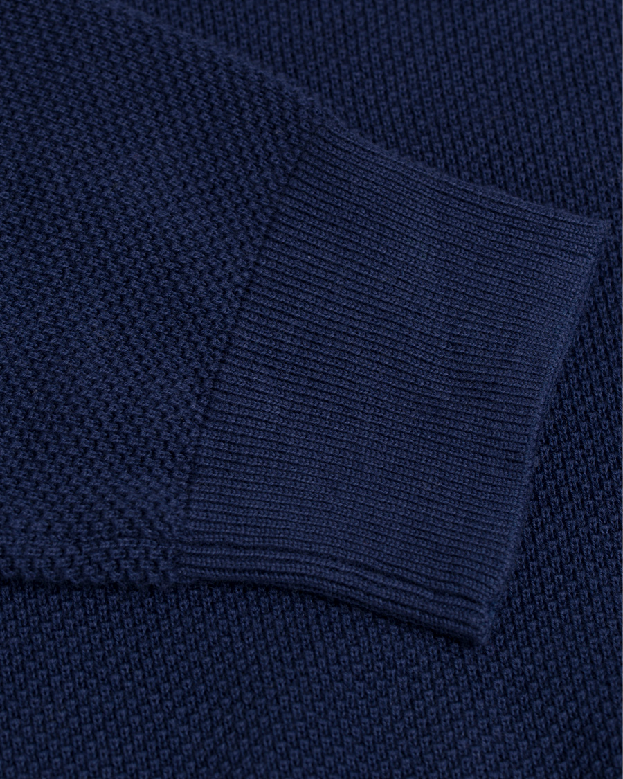 Herr | Tröjor | GANT | Cotton Pique Crew Neck Blue