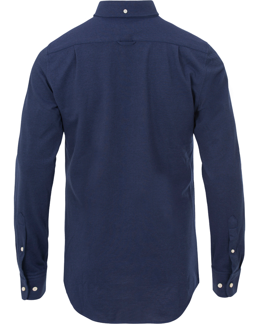 Herr | Skjortor | GANT | Fitted Body Tech Prep Pique Shirt Navy