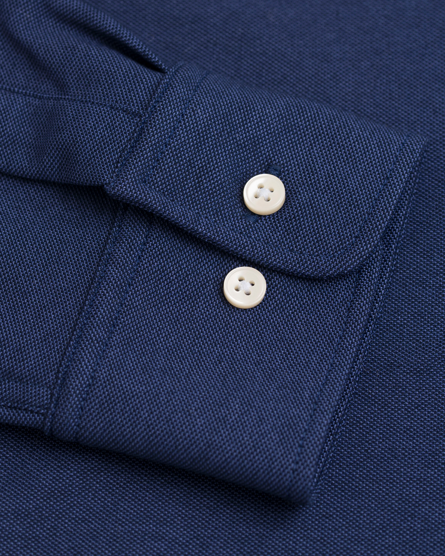 Herr | Skjortor | GANT | Fitted Body Tech Prep Pique Shirt Navy