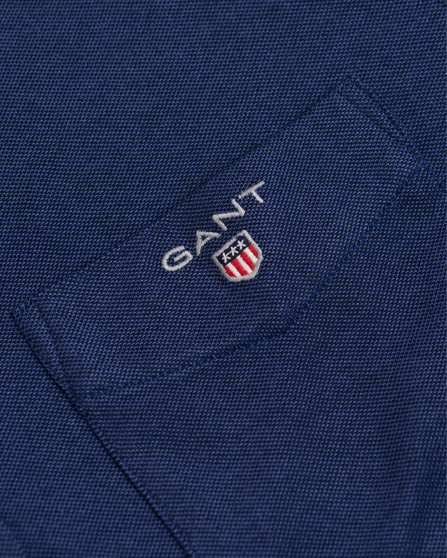 Herr | Skjortor | GANT | Fitted Body Tech Prep Pique Shirt Navy
