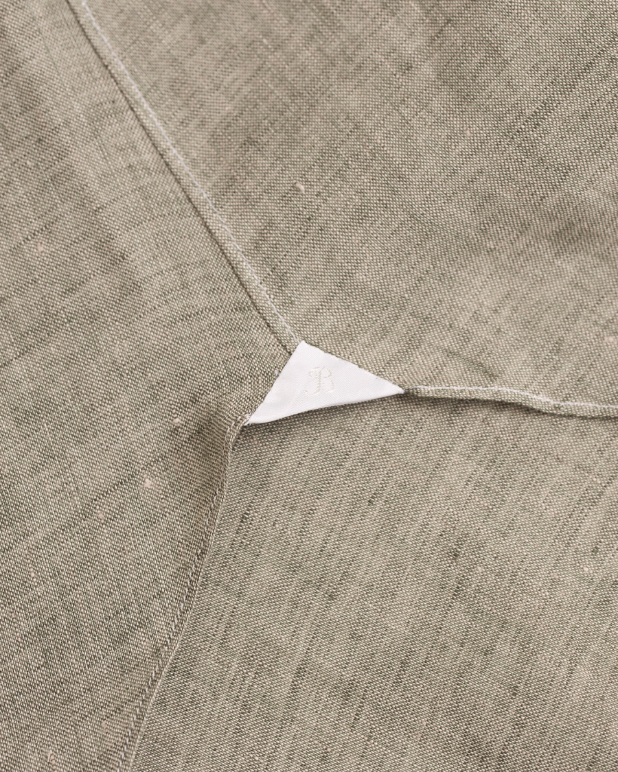 Herr | Skjortor | Barba Napoli | Slim Fit Linen Shirt Green