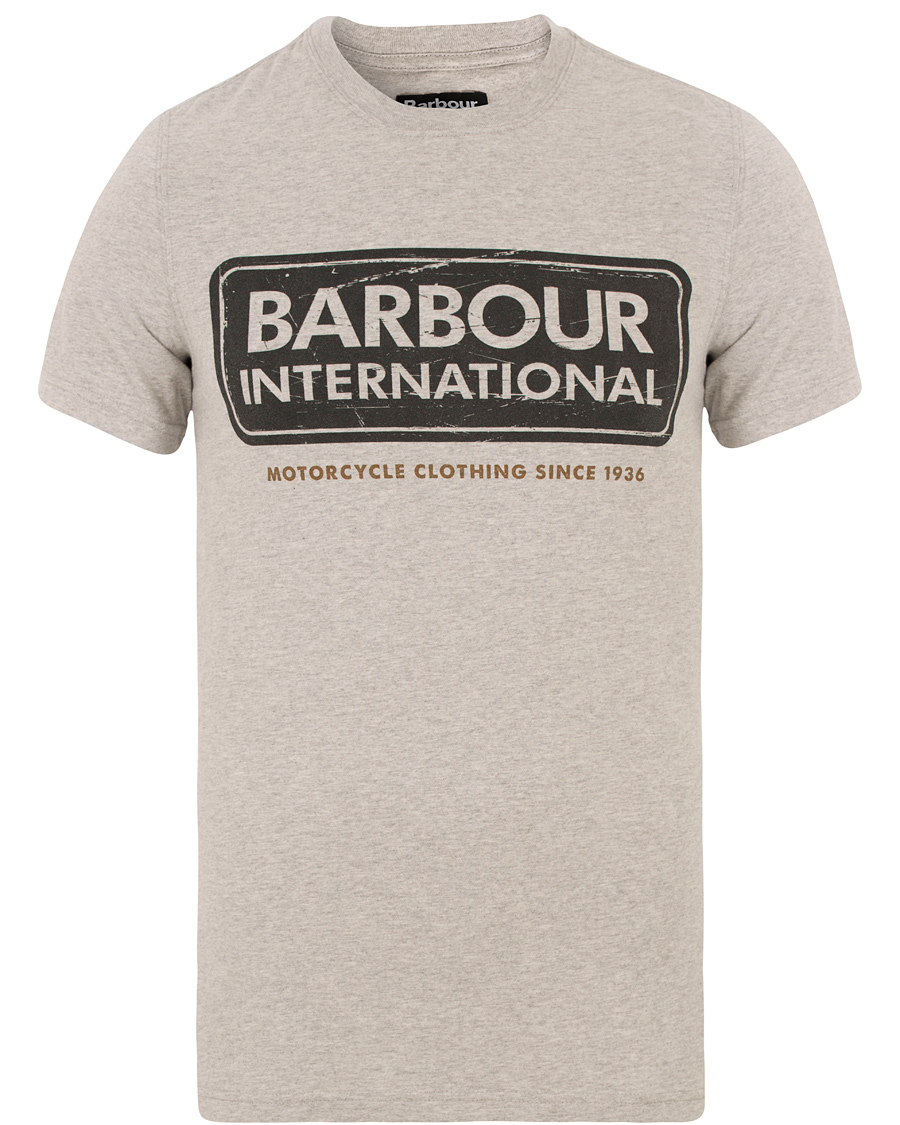 Herr | T-Shirts | Barbour International | Logo Tee Grey Marl