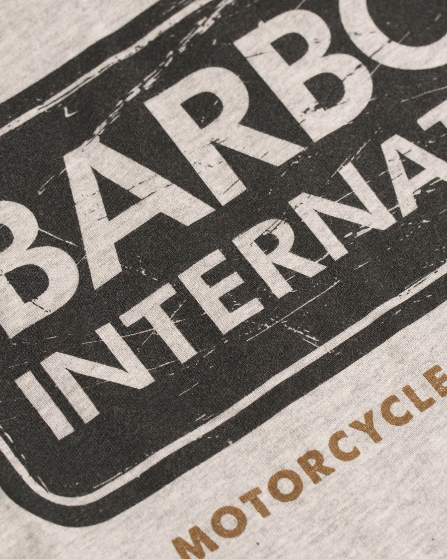 Herr | T-Shirts | Barbour International | Logo Tee Grey Marl