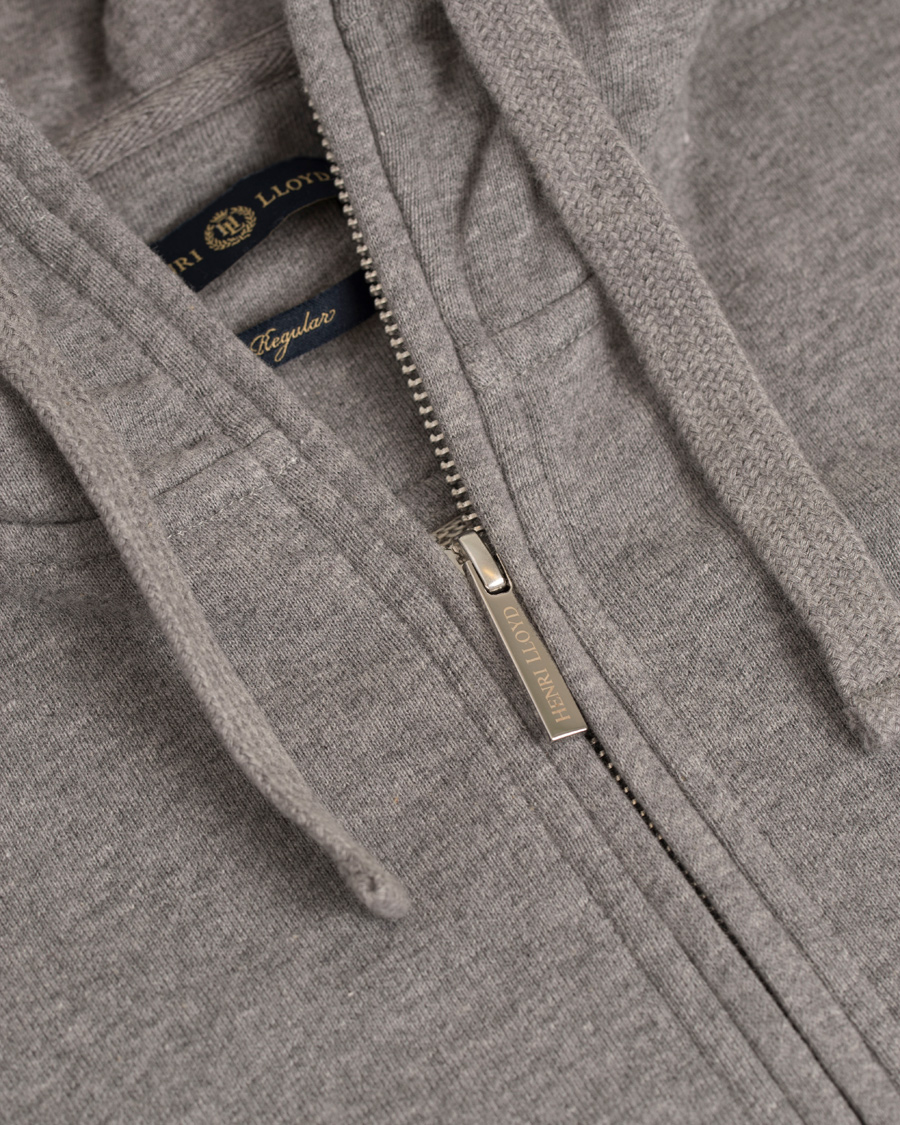 Herr | Tröjor | Henri-Lloyd | Henri Lloyd Bredgar Full Zip Hoodie Grey Marl