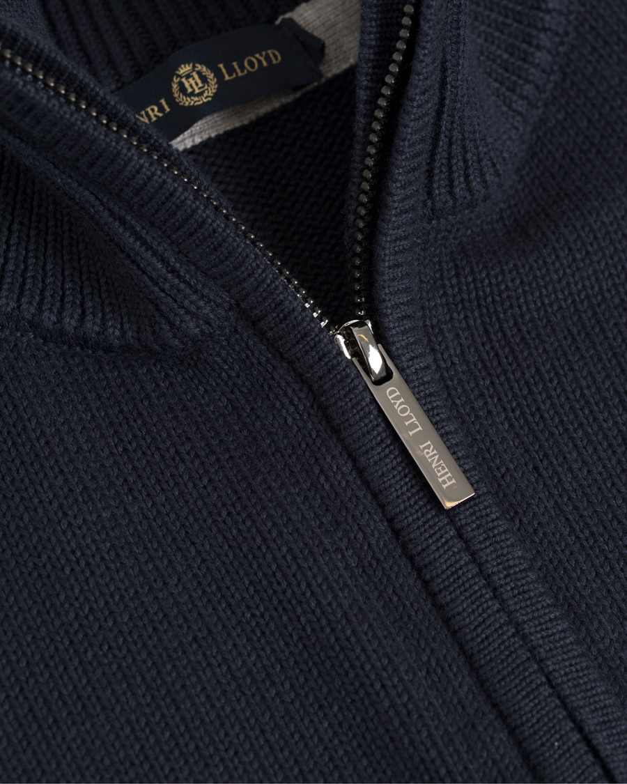 Herr | Tröjor | Henri-Lloyd | Henri Lloyd Branded Danesford Knitted Half Zip Navy