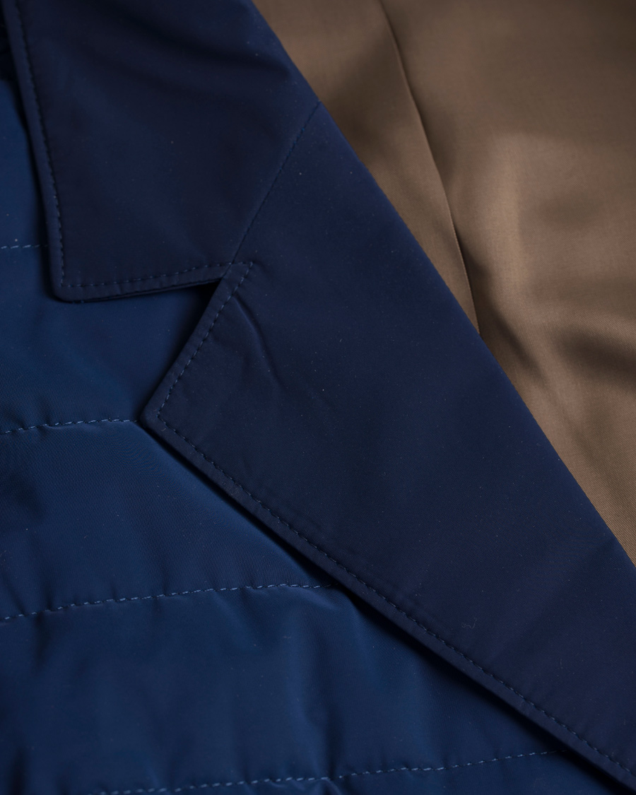 Morris Heritage Water Repellant Quilted Blazer Navy Herr Care of Carl