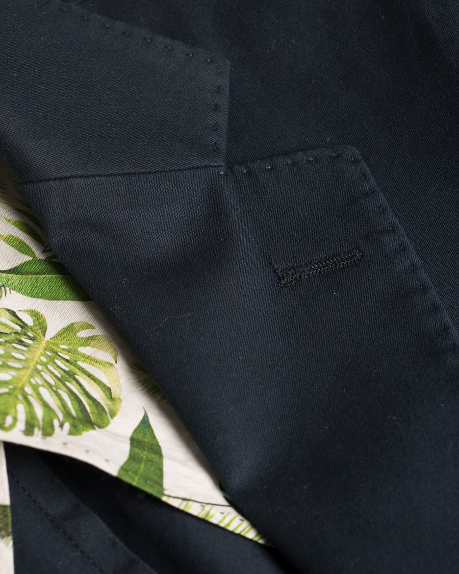 Herr | Kavajer | Oscar Jacobson | Einar Stretch Cotton Patch Pocket Navy