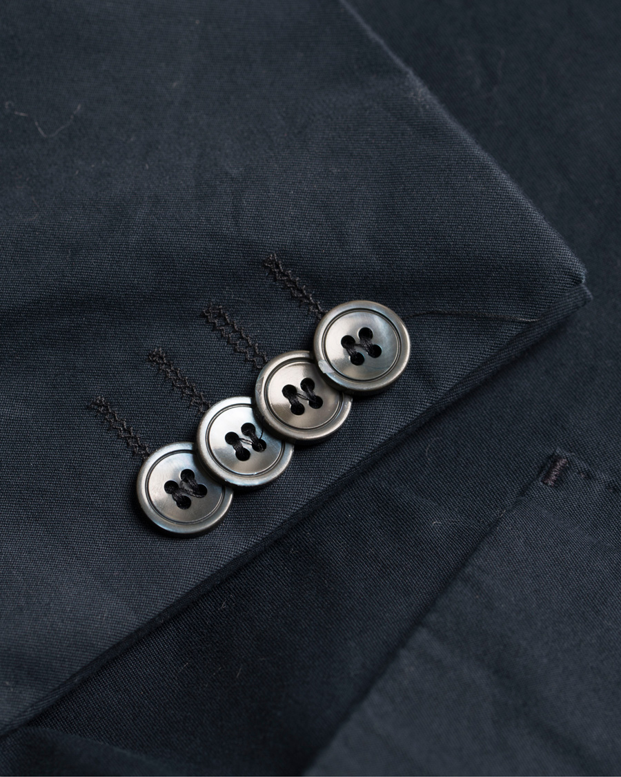 Herr | Kavajer | Oscar Jacobson | Einar Stretch Cotton Patch Pocket Navy