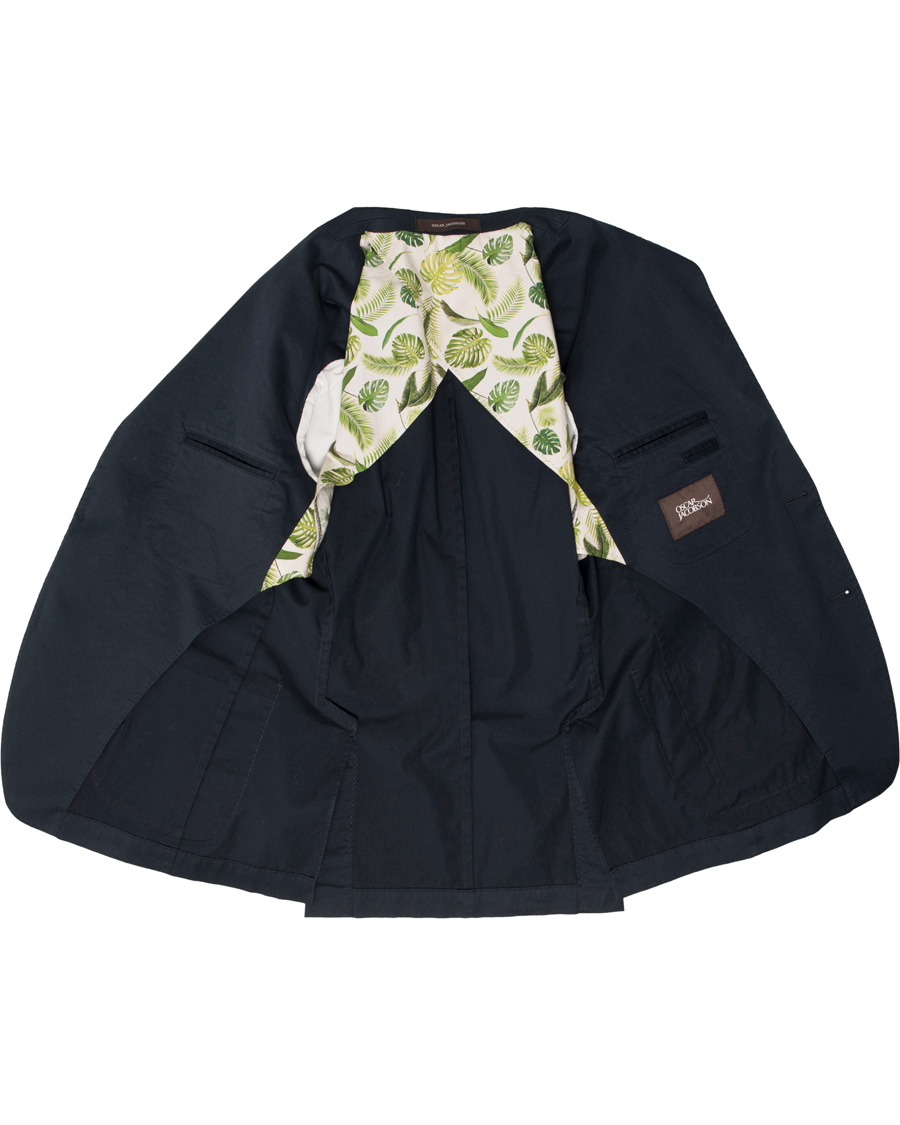 Herr | Kavajer | Oscar Jacobson | Einar Stretch Cotton Patch Pocket Navy