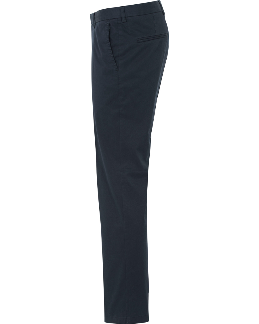 Herr | Byxor | Oscar Jacobson | Denzel Stretch Cotton Trousers Navy