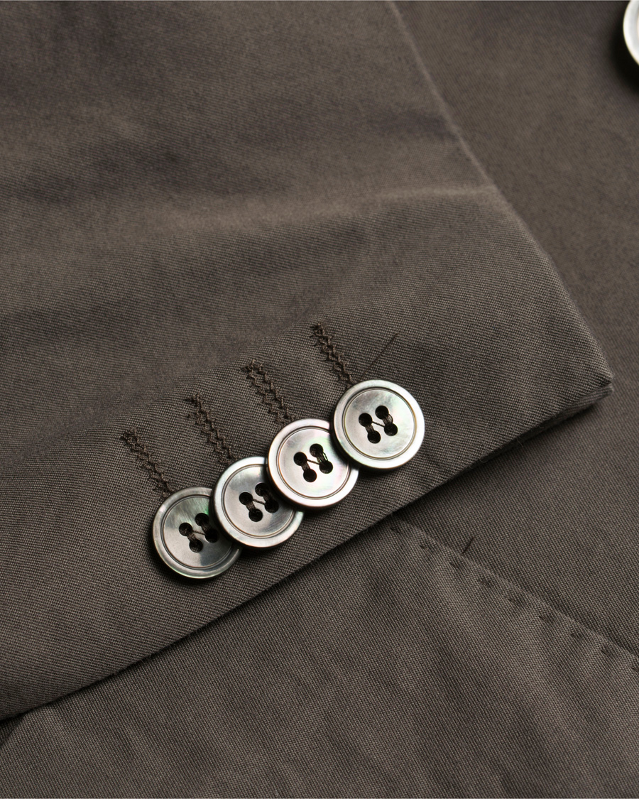 Herr | Kavajer | Oscar Jacobson | Einar Stretch Cotton Patch Pocket Olive Green