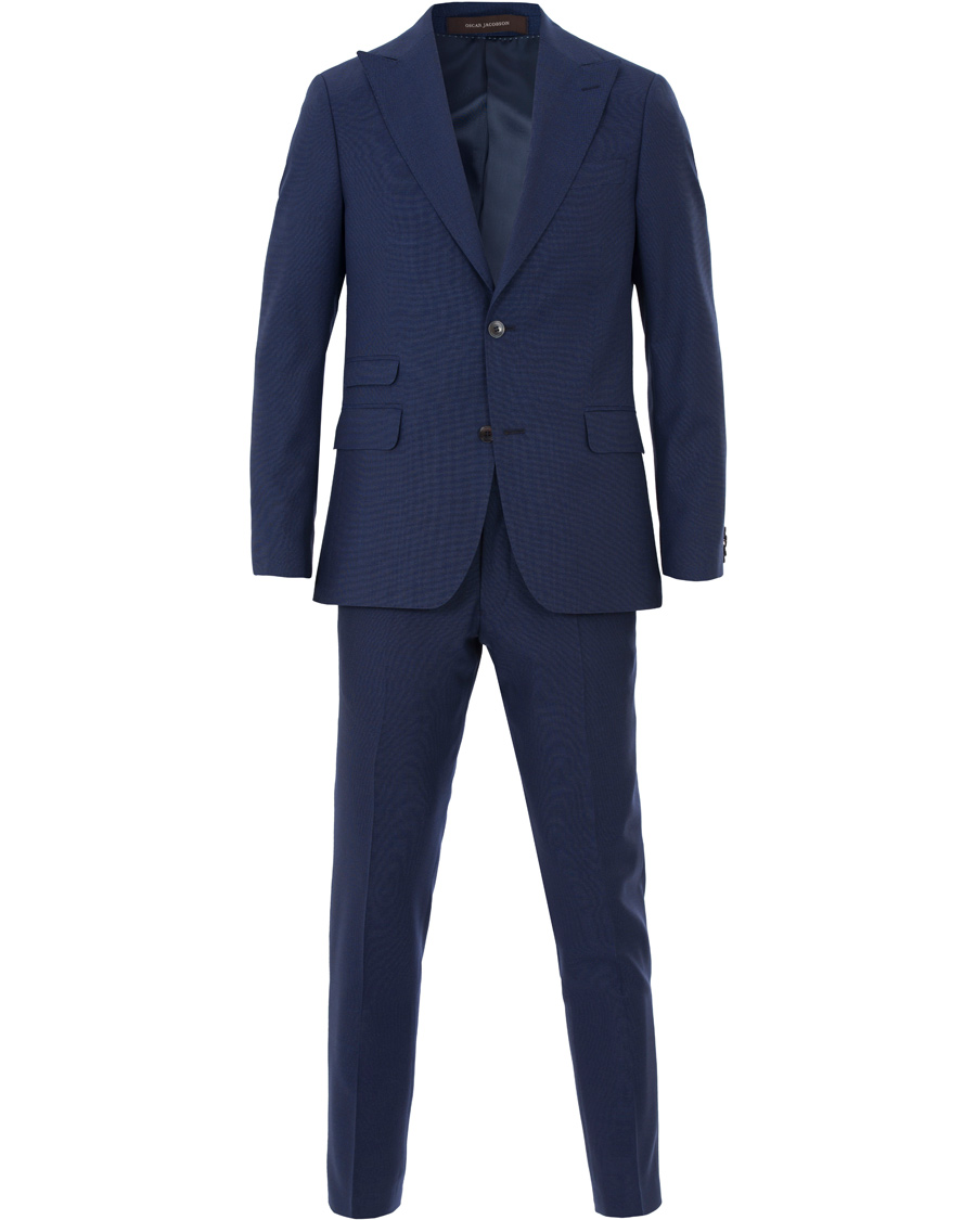 Herr | Kostymer | Oscar Jacobson | Elmer Peak Lapel Suit Blue