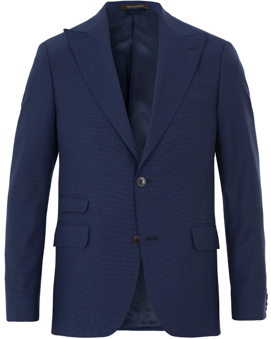 Herr | Kostymer | Oscar Jacobson | Elmer Peak Lapel Suit Blue