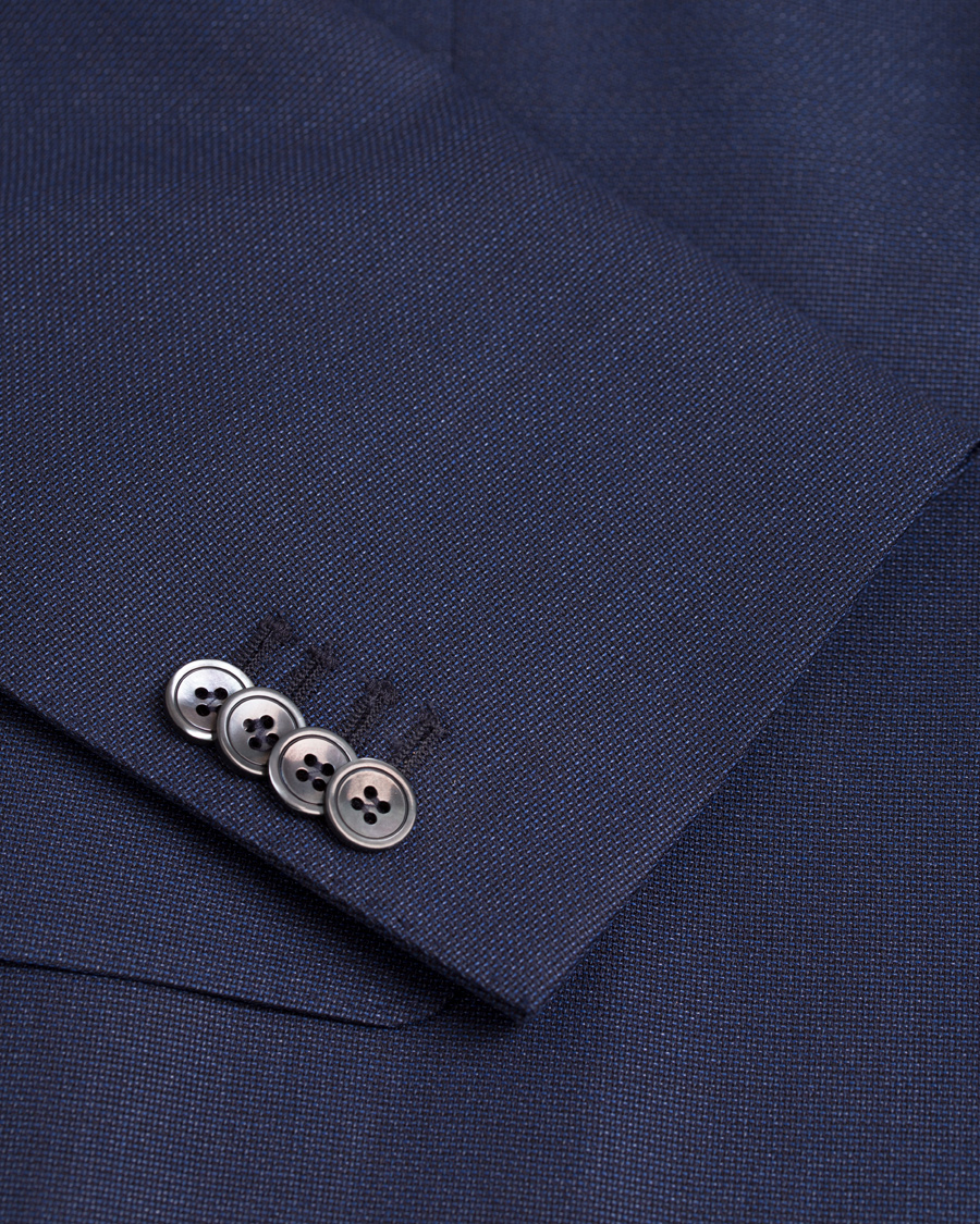 Herr | Kostymer | Oscar Jacobson | Elmer Peak Lapel Suit Blue