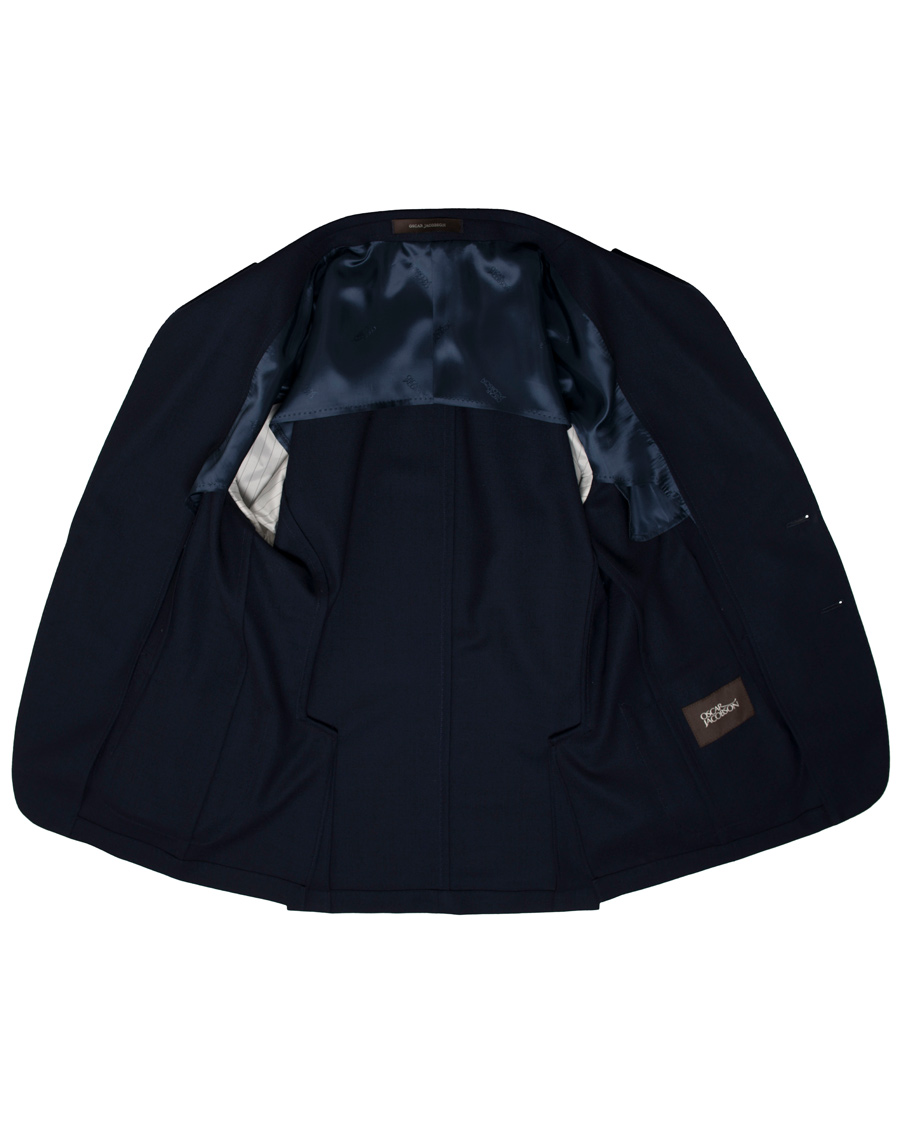 Herr | Kavajer | Oscar Jacobson | Epic Jersey Unconstucted Wool Stretch Blazer Navy