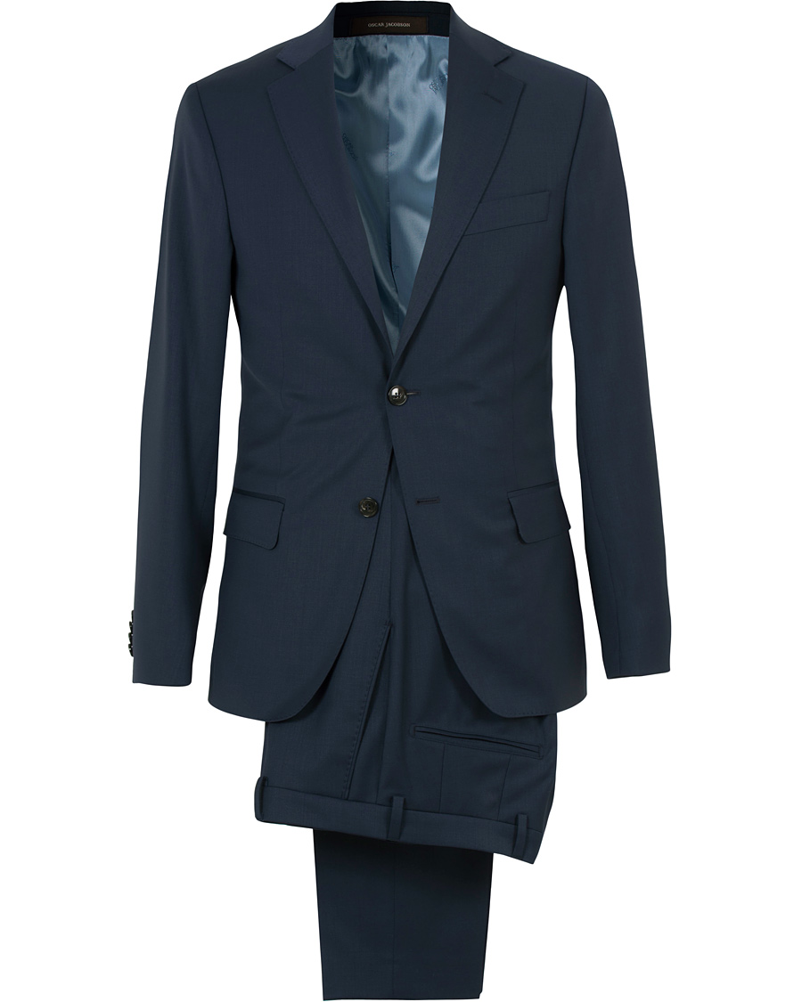 Herr | Kostymer | Oscar Jacobson | Edmund Wool Stretch Suit Blue
