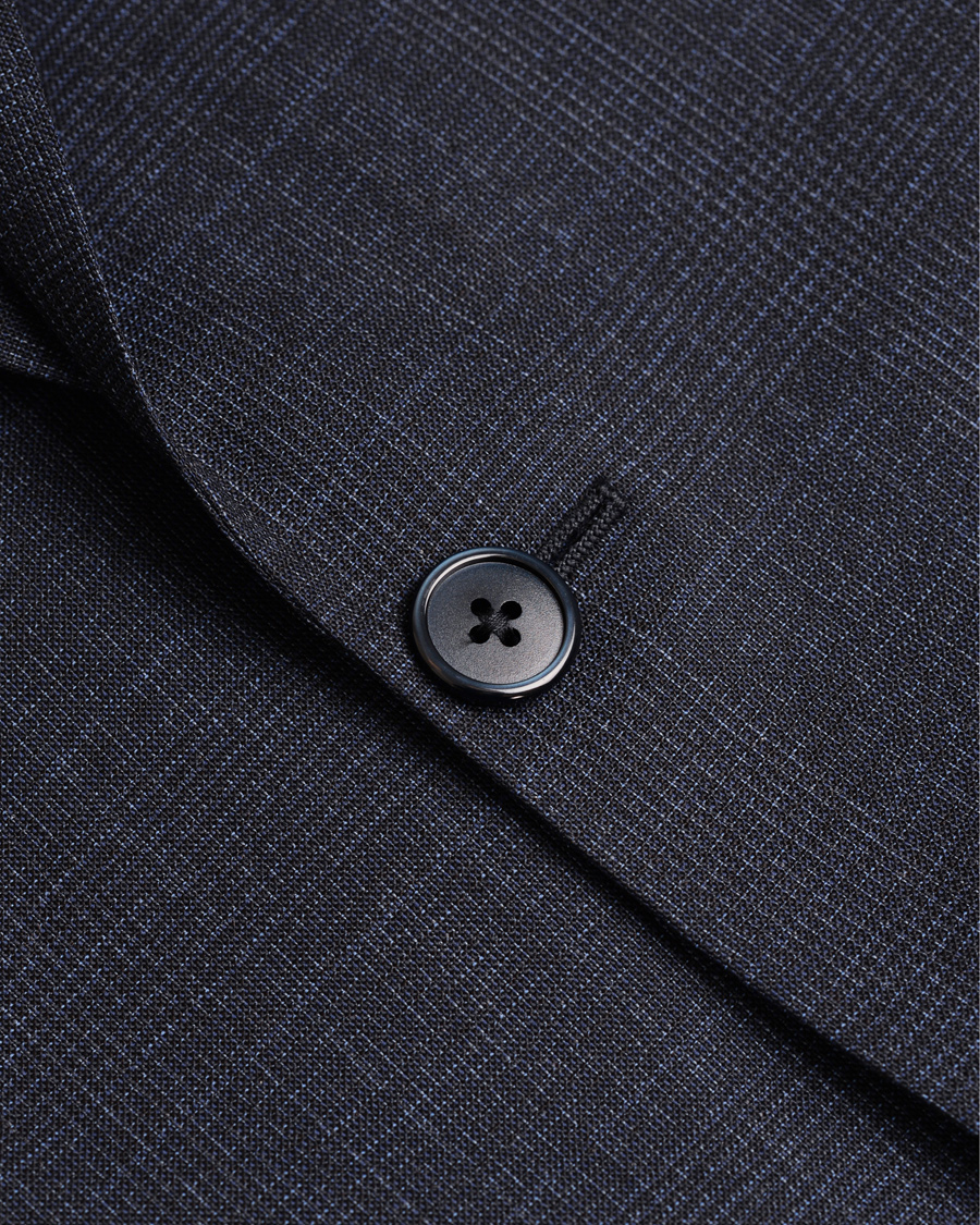Herr | Kostymer | Lardini | Wool Tonal Check Suit Navy