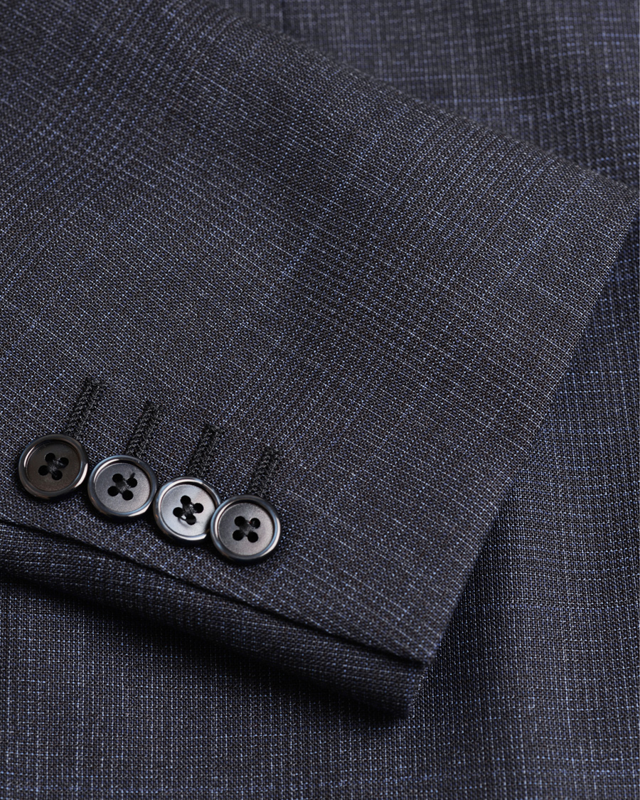 Herr | Kostymer | Lardini | Wool Tonal Check Suit Navy