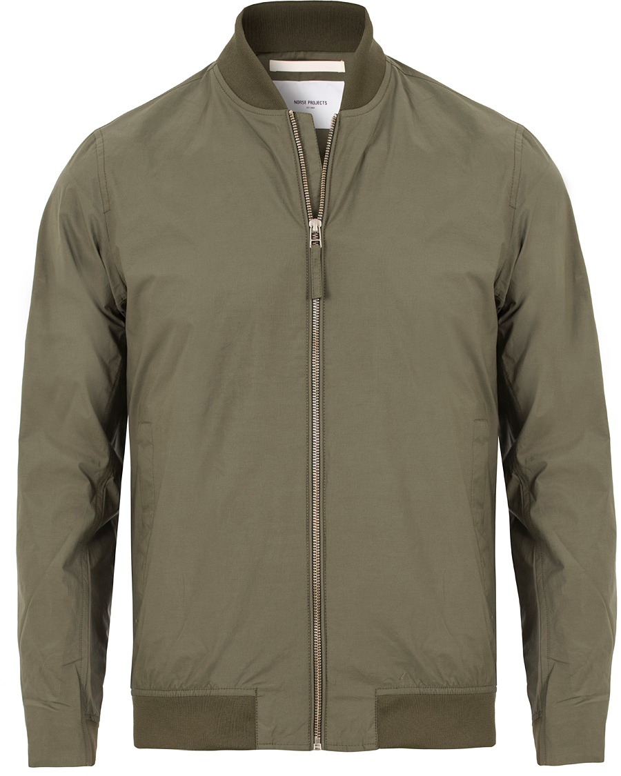 Herr | Jackor | Norse Projects | Ryan Crips Cotton Bomber Dried Olive