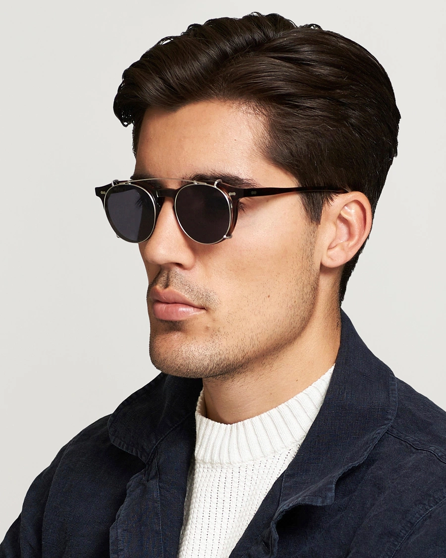 Herr | Accessoarer | TBD Eyewear | Pleat Clip On Sunglasses Classic Tortoise