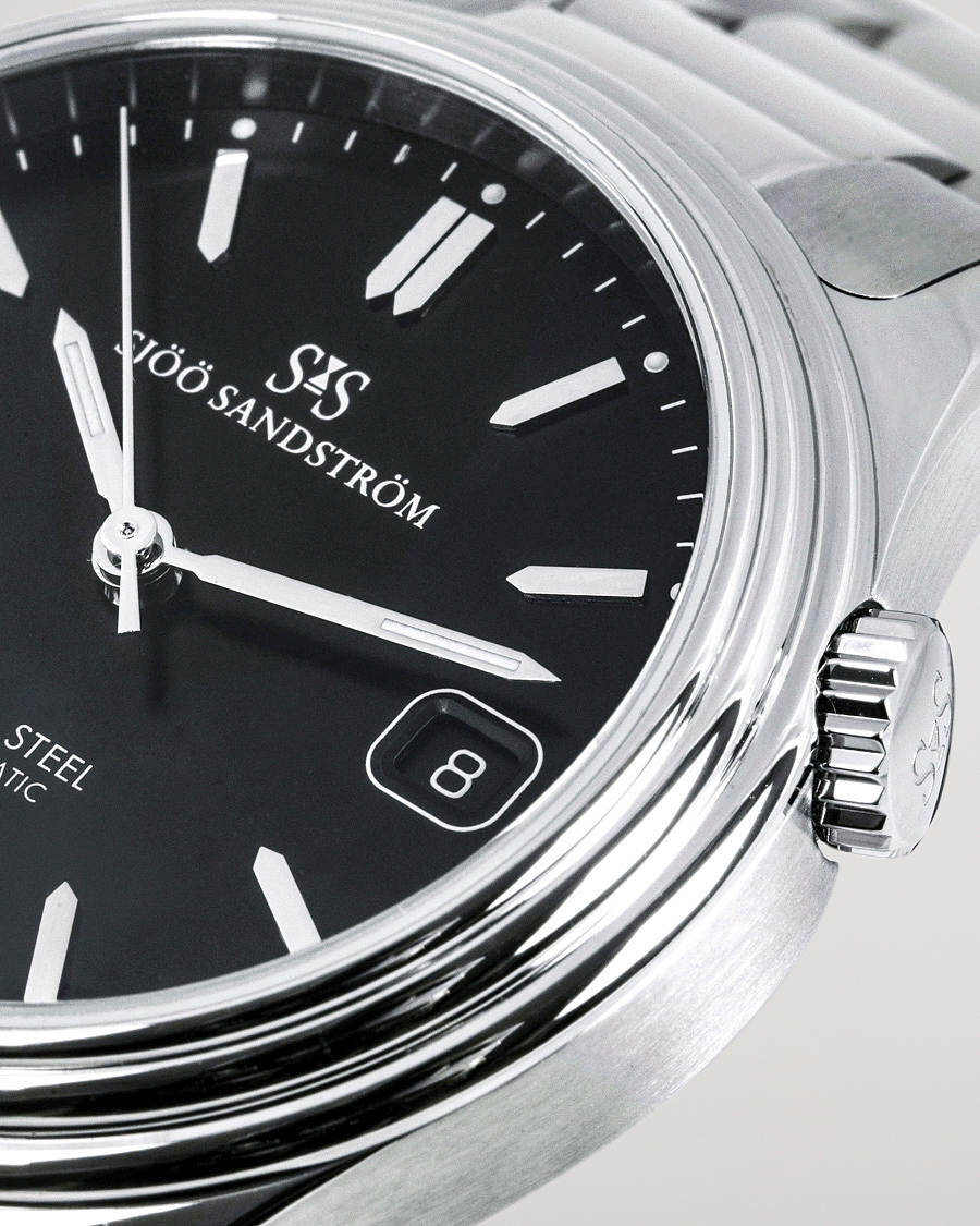 Herr | Fine watches | Sjöö Sandström | Royal Steel Classic 36mm Black with Steel