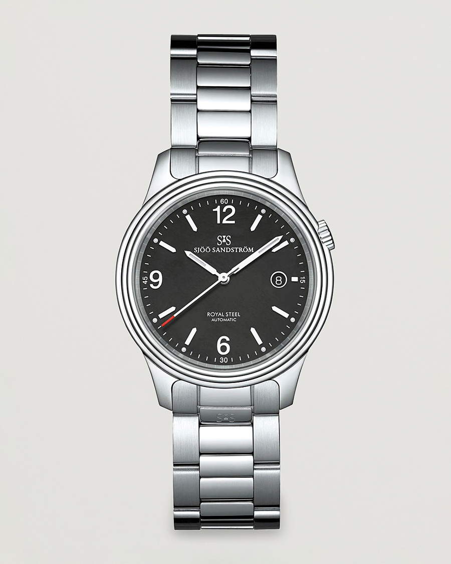 Herr | Sjöö Sandström Royal Steel Classic 41mm Black and Steel | Sjöö Sandström | Royal Steel Classic 41mm Black and Steel