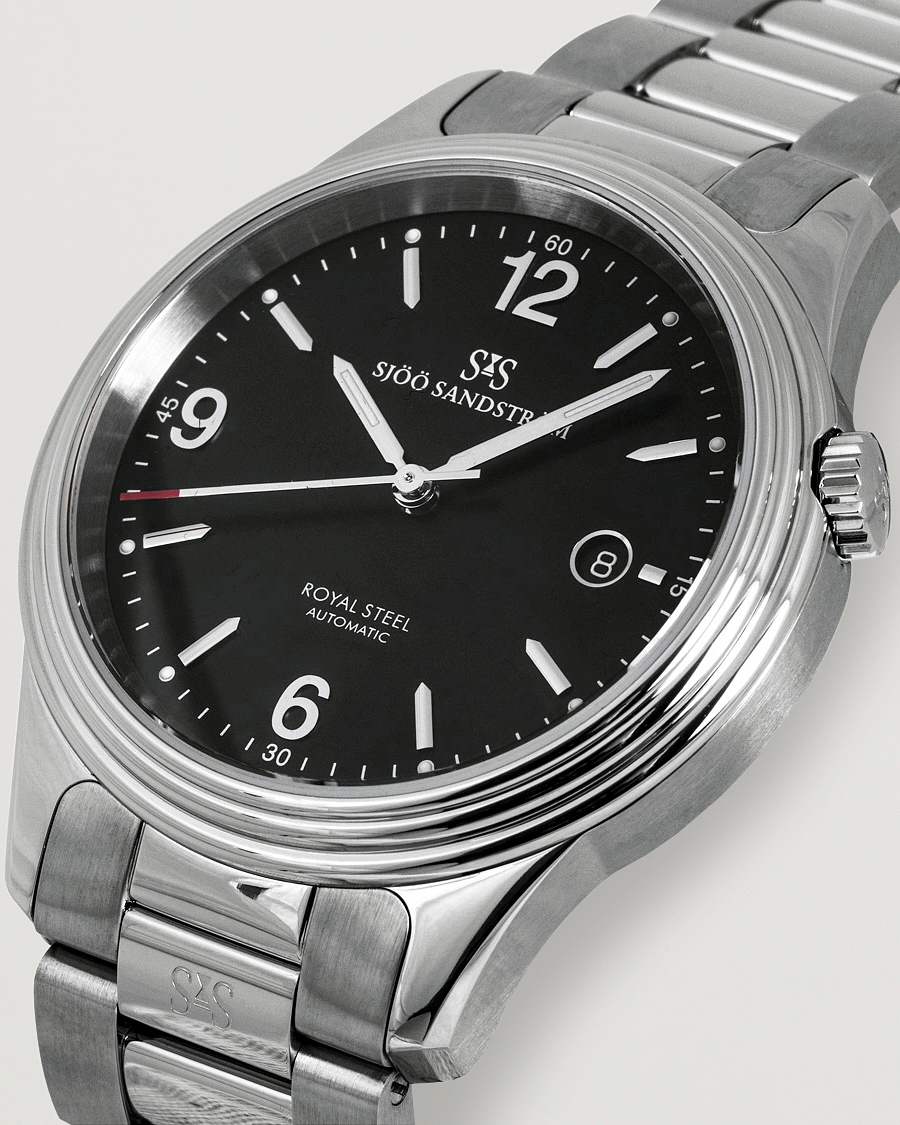 Herr | Sjöö Sandström Royal Steel Classic 41mm Black and Steel | Sjöö Sandström | Royal Steel Classic 41mm Black and Steel