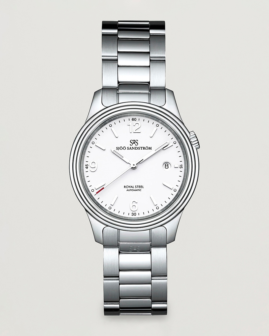 Herr | Sjöö Sandström Royal Steel Classic 41mm White and Steel | Sjöö Sandström | Royal Steel Classic 41mm White and Steel