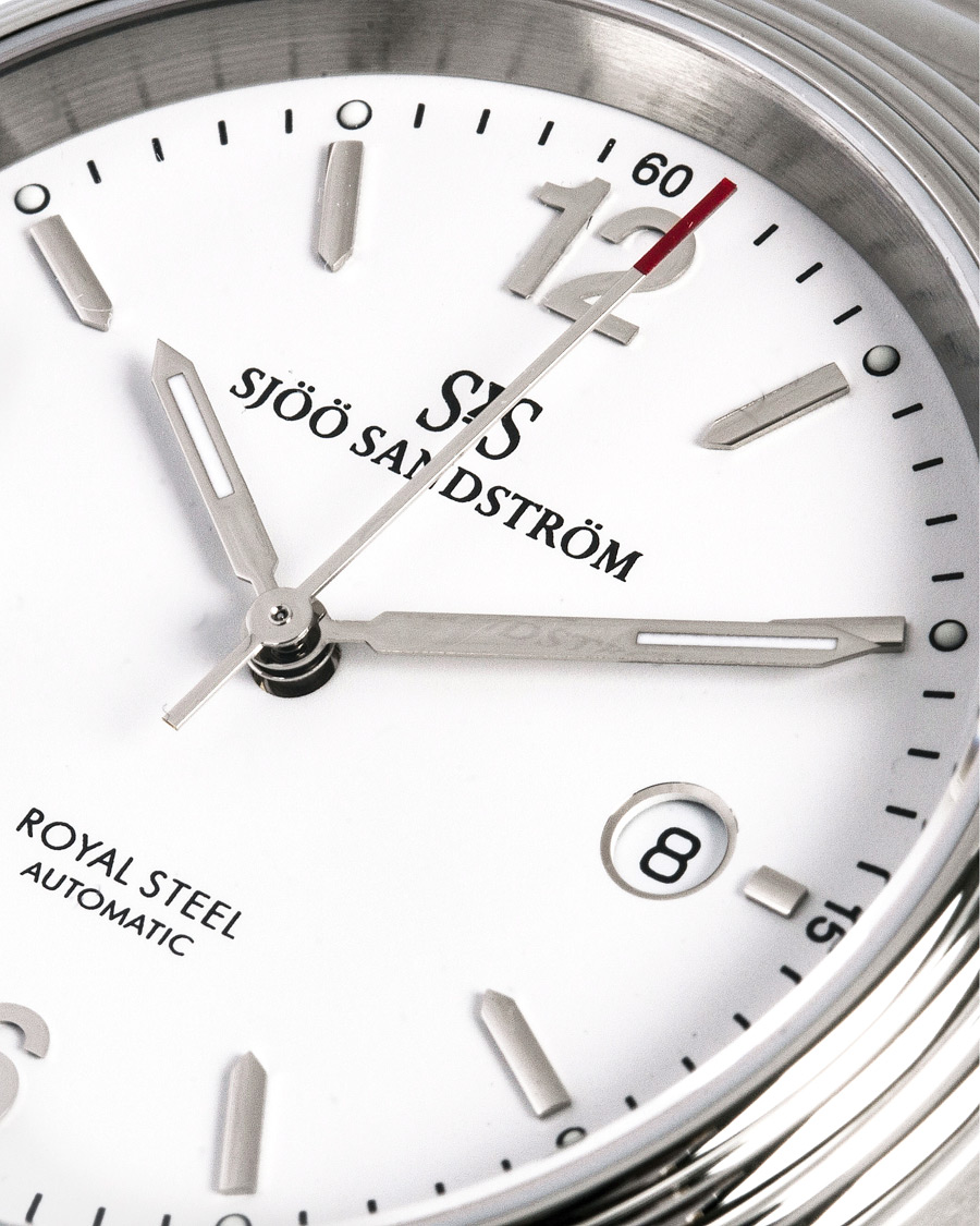 Herr | Sjöö Sandström Royal Steel Classic 41mm White and Steel | Sjöö Sandström | Royal Steel Classic 41mm White and Steel