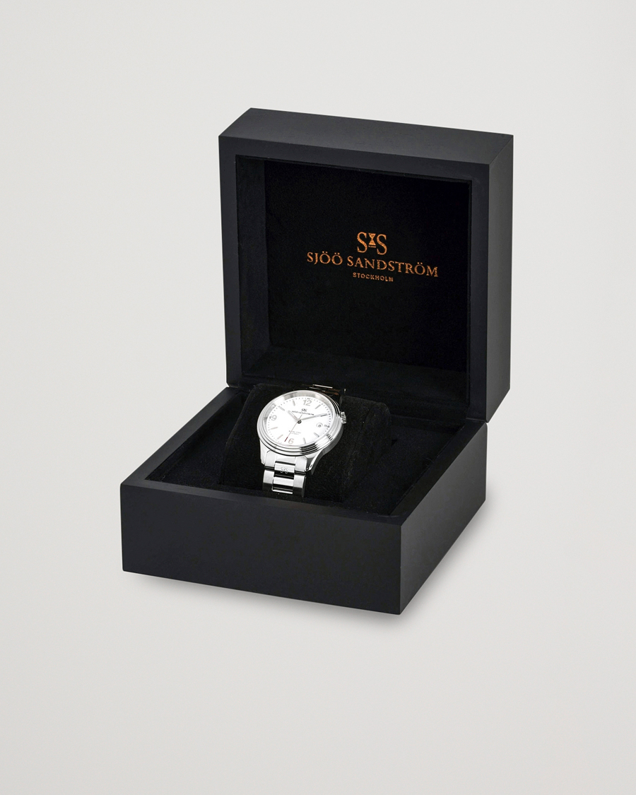 Herr | Sjöö Sandström Royal Steel Classic 41mm White and Steel | Sjöö Sandström | Royal Steel Classic 41mm White and Steel